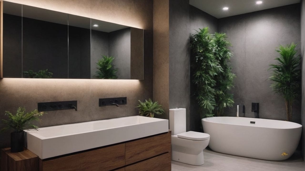 14. Ideias de banheiros modernos_ instale um sistema de aquecimento de piso para manter os pés quentes nos meses mais frios
