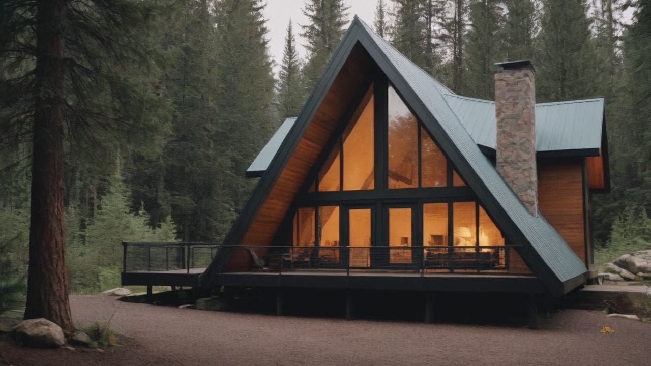 25. Casa Triangular_ a forma da casa triangular pode inspirar uma sensação de harmonia e equilíbrio no ambiente