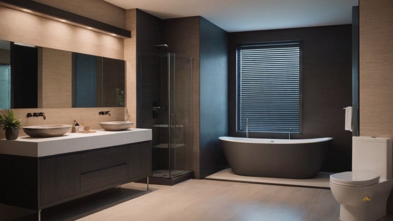 48. Ideias de banheiros modernos_ ideias de banheiros modernos_ instale uma banheira de hidromassagem para uma experiência de spa em casa