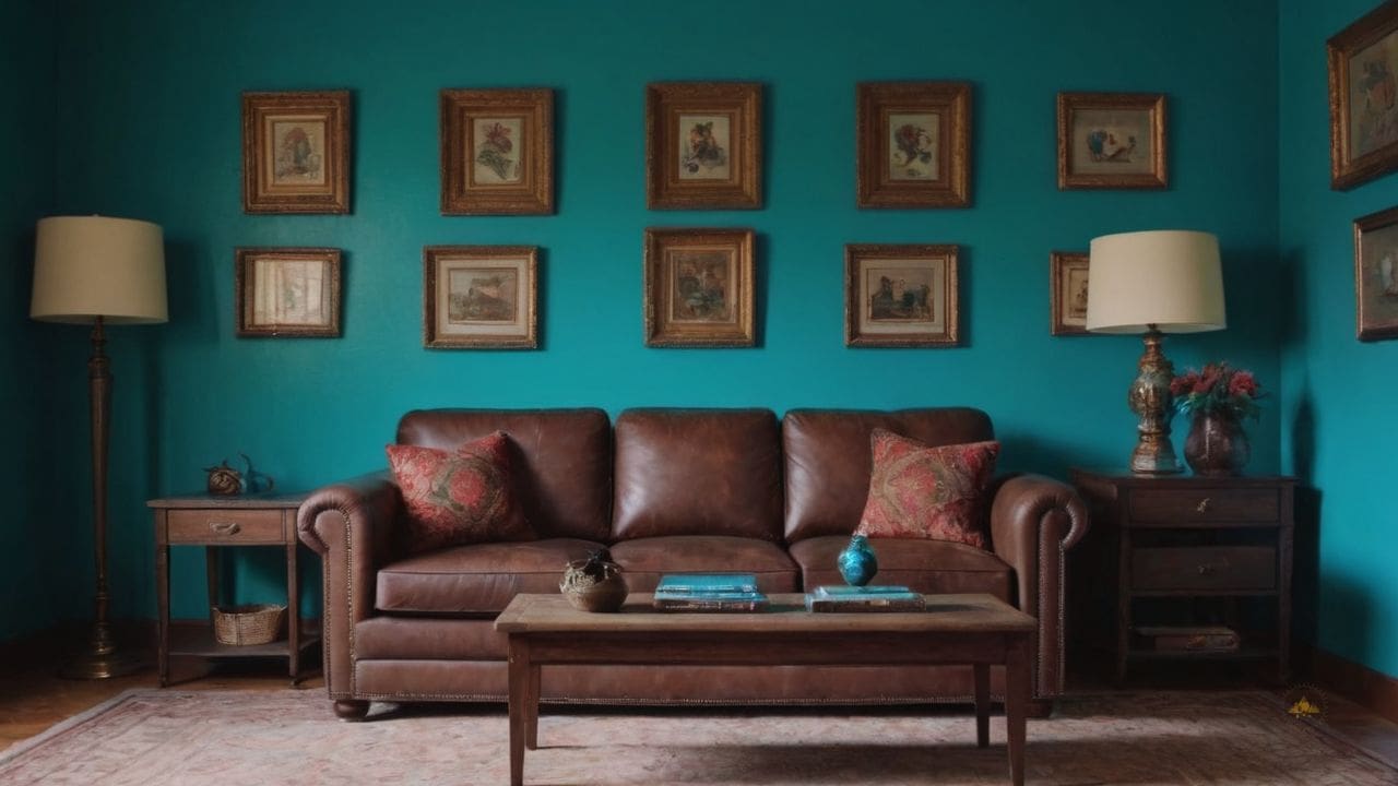 5. Azul turquesa combina com que cor? Use almofadas em azul turquesa para adicionar um toque de cor a um sofá neutro.