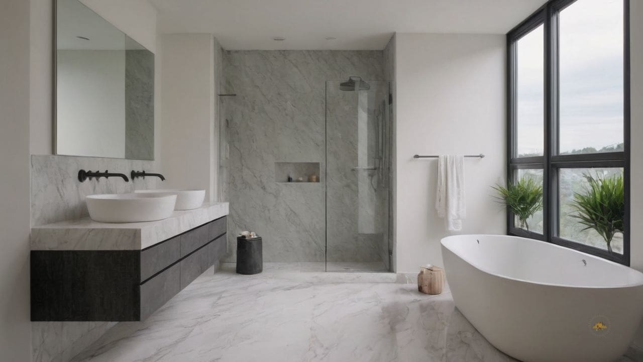 1. Banheiro Calcata com Carrara prporciona elegância natural