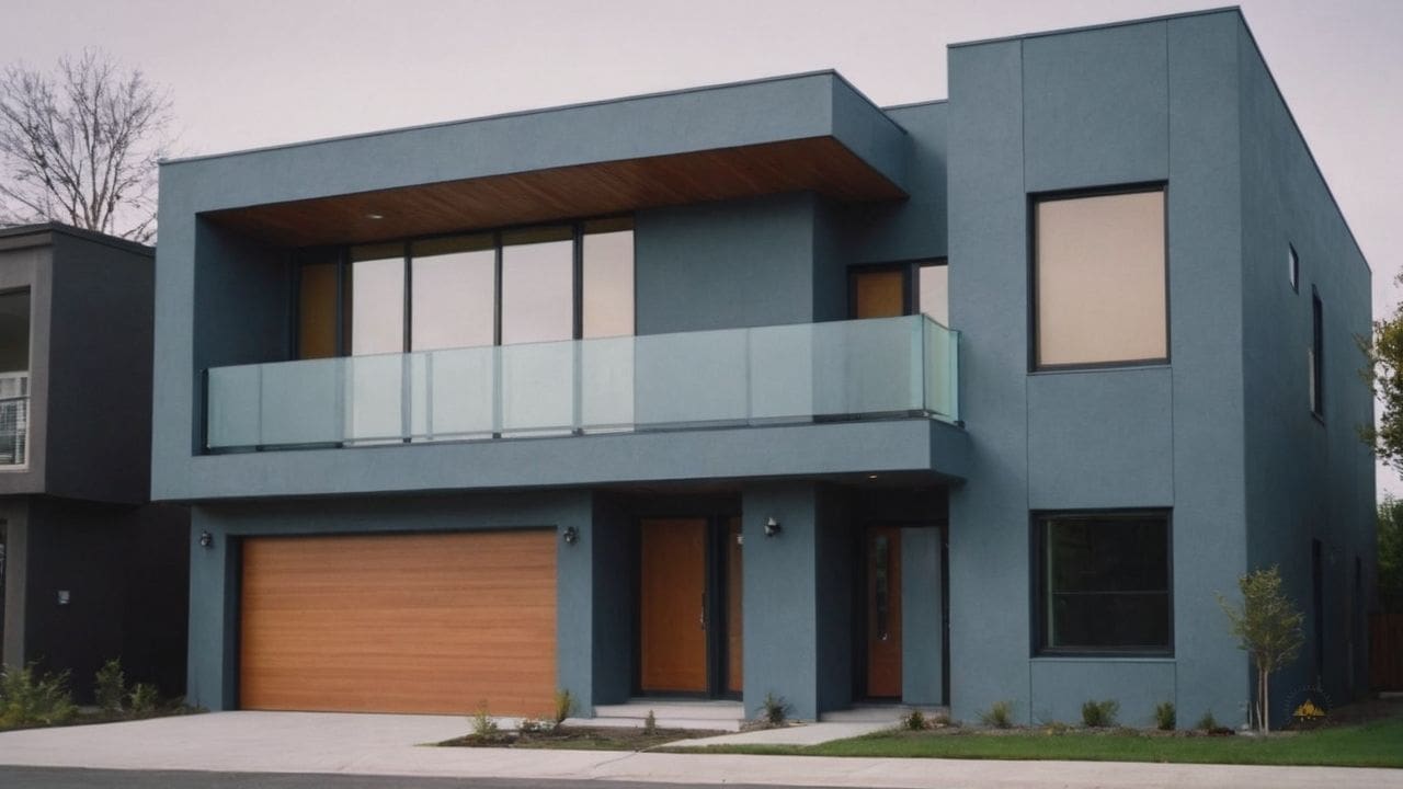 1. Fachadas cinza azuladas proporcionam modernidade