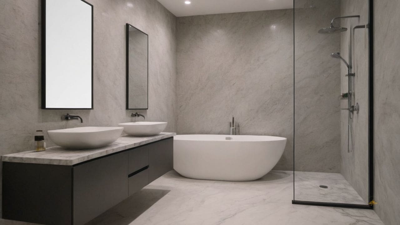 10. Banheiro Calcata com Carrara prporciona requinte visual