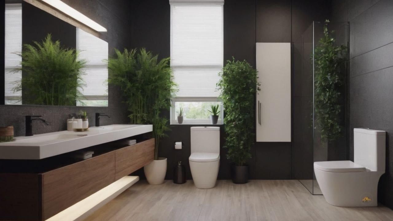 11. Banheiro pequeno simples e bonito_ design personalizado