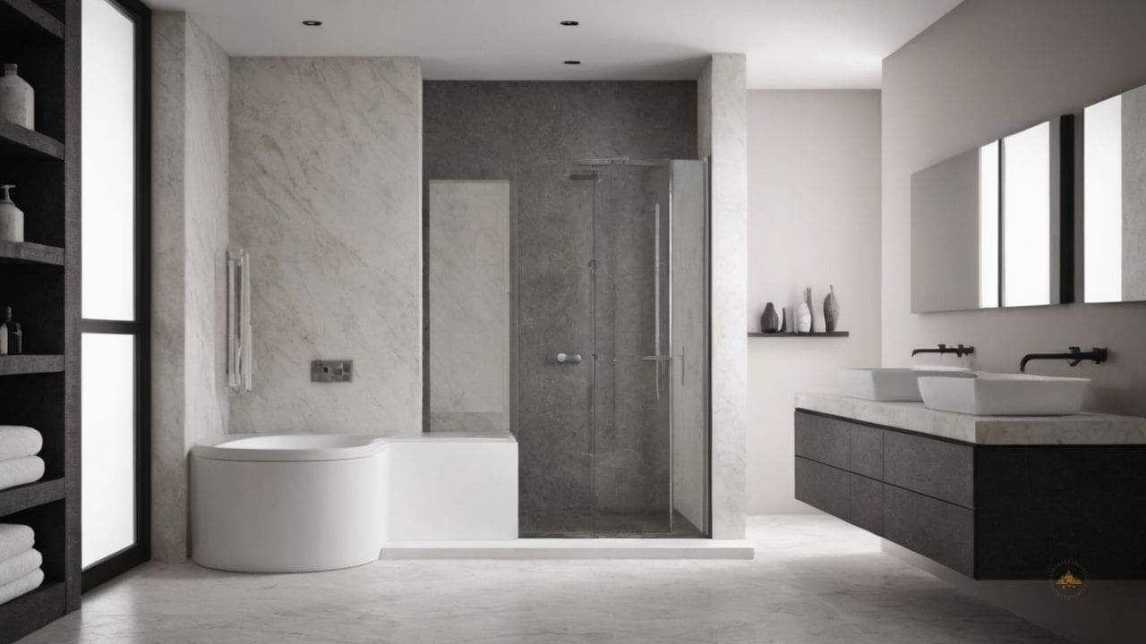 20. Banheiro Calcata com Carrara prporciona ambiente acolhedor