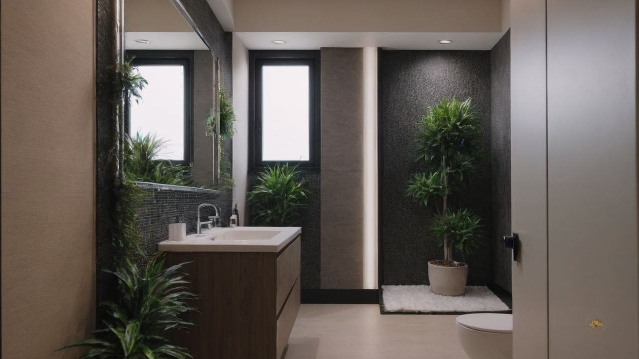 20. Banheiro pequeno simples e bonito_ criatividade no design