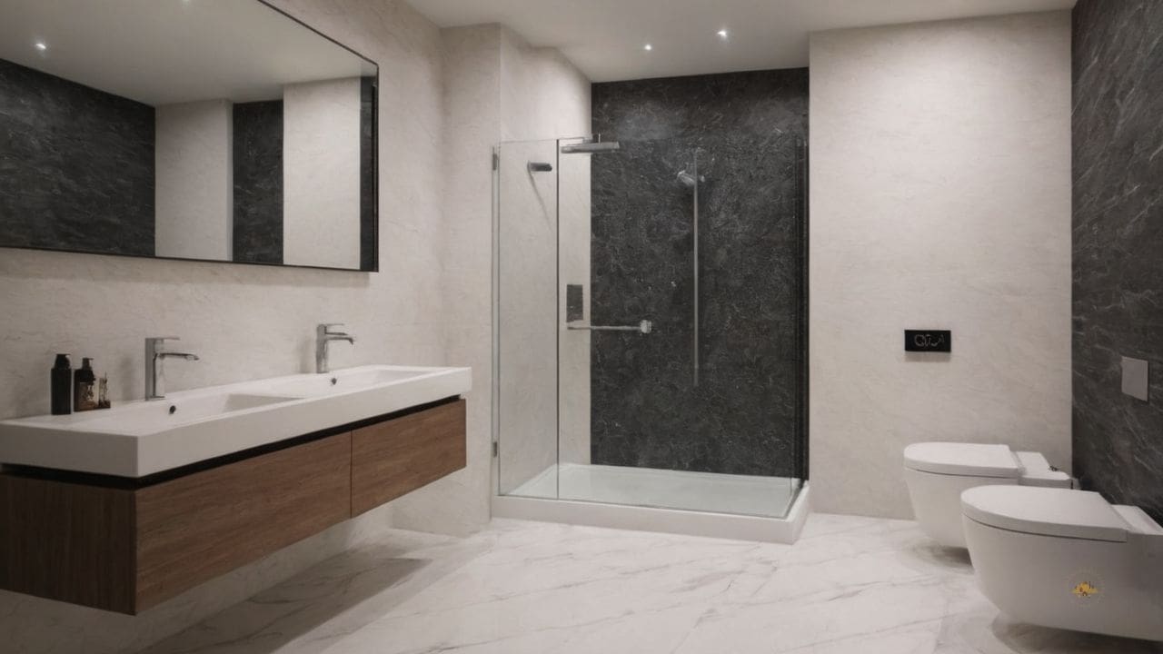 23. Banheiro Calcata com Carrara prporciona versatilidade de design