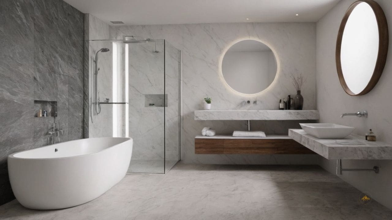 28. Banheiro Calcata com Carrara prporciona inspirador