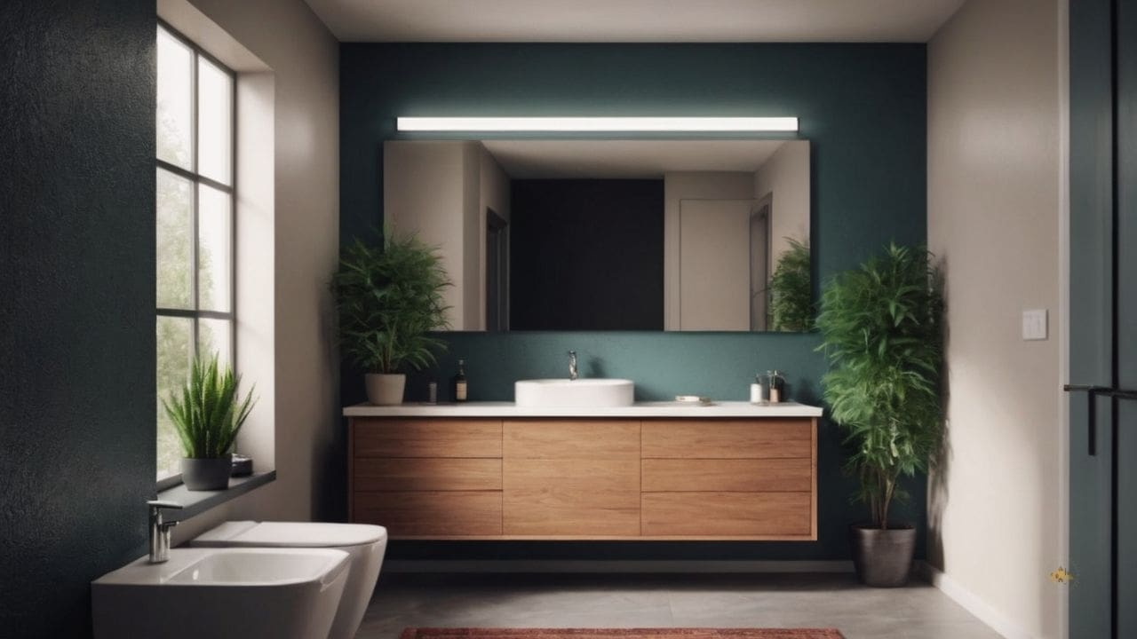 44. Banheiro pequeno simples e bonito_ ambiente acolhedor