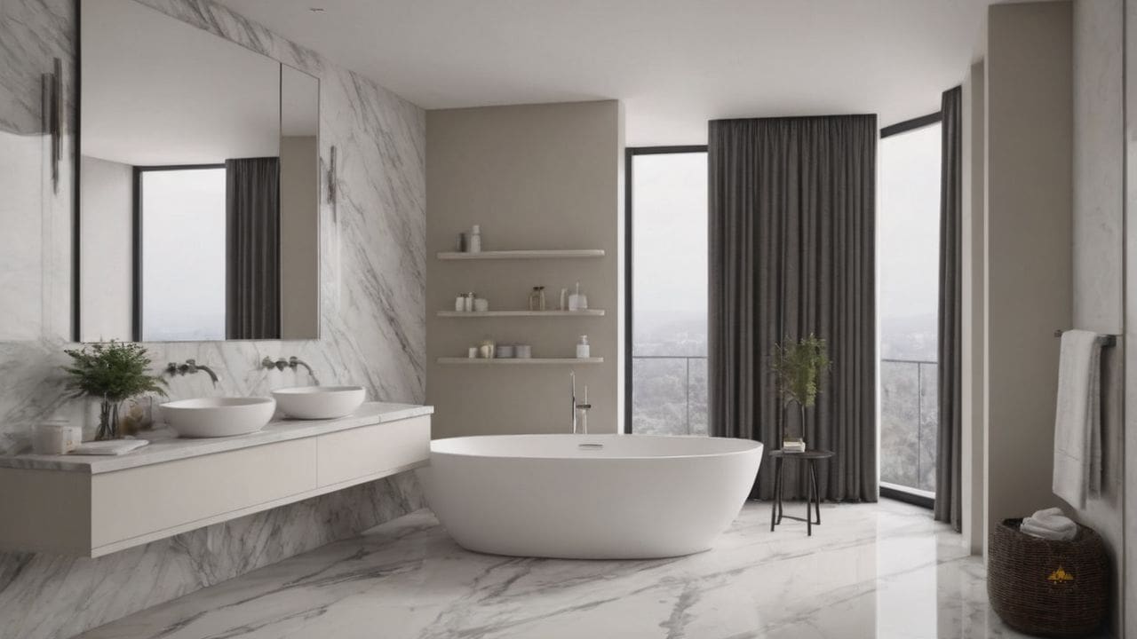 6. Banheiro Calcata com Carrara prporciona resistência a manchas