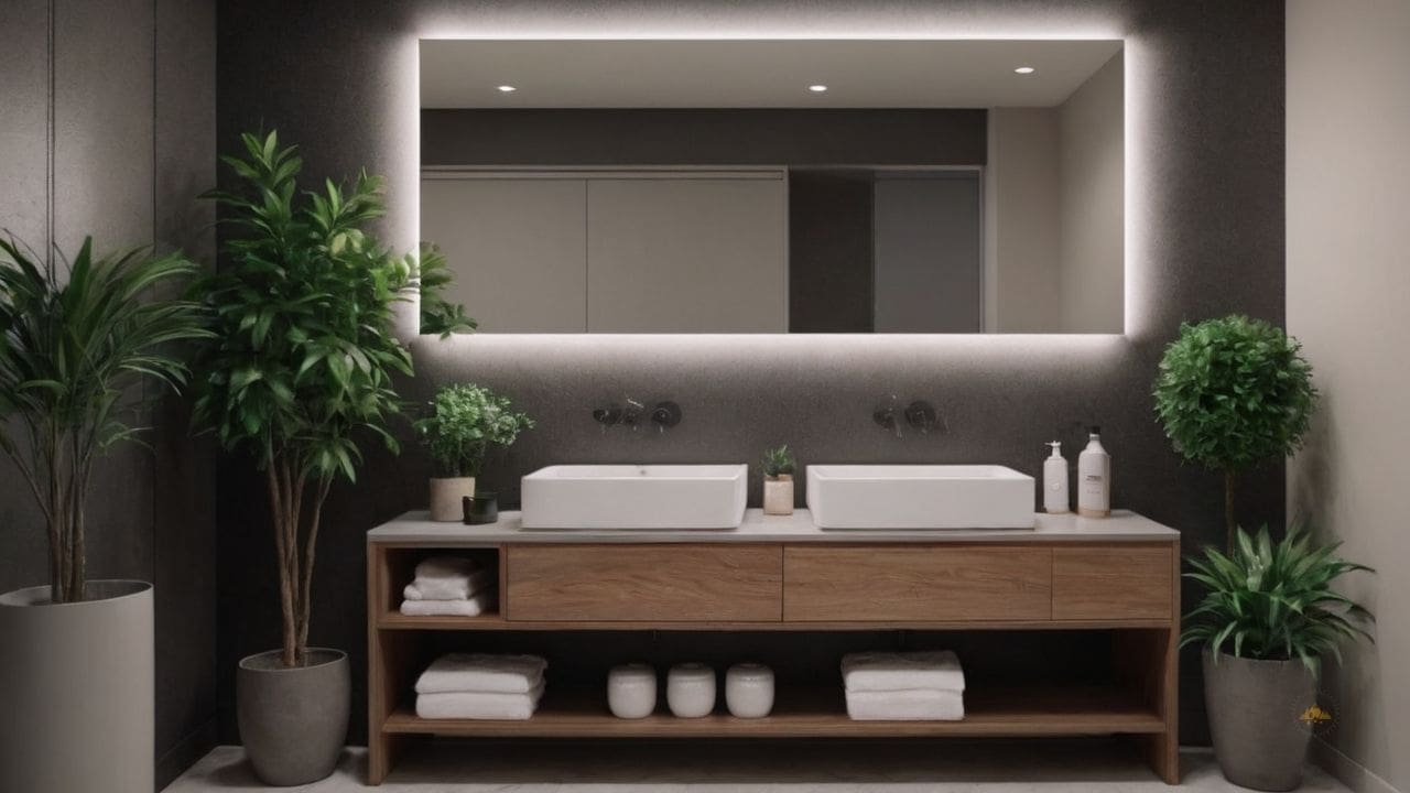 6. Banheiro pequeno simples e bonito_ ambiente mais fresco