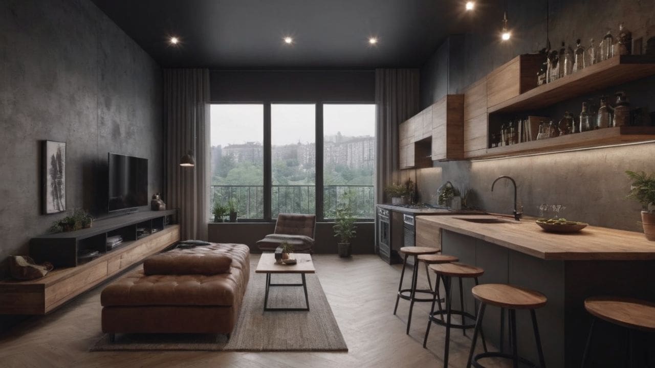 Decoração estilo industrial para apartamento pequeno