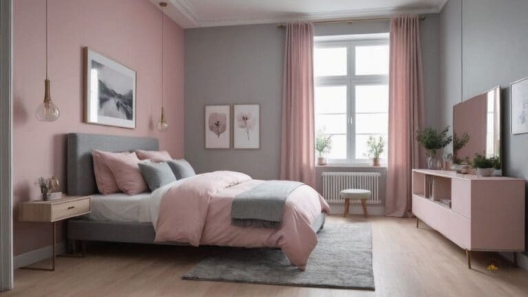 Quarto Cinza e Rosa: inspire-se com 60 projetos de decoração – Chalé de ...