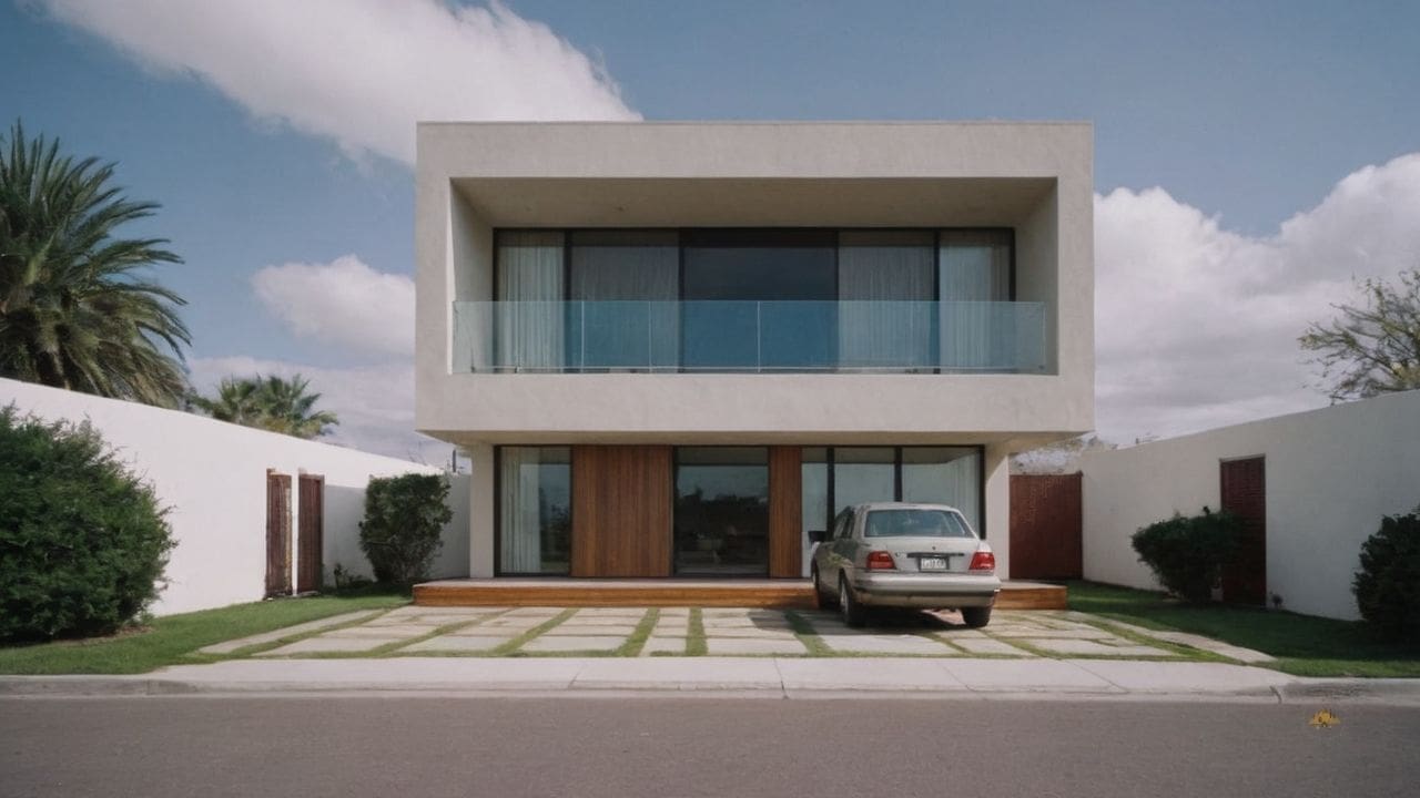 41. Casas de dois andares simples com varanda proporcionam possibilidade de terraço