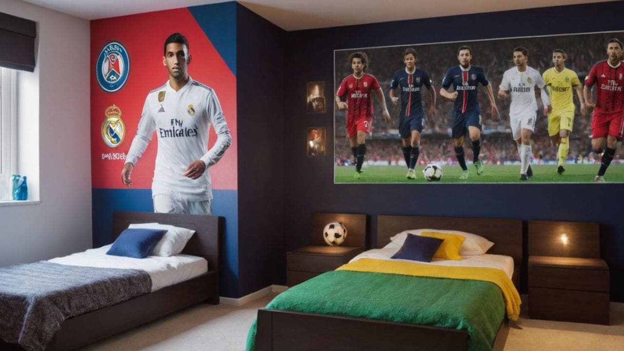 Quarto infantil masculino com o tema de Esportes