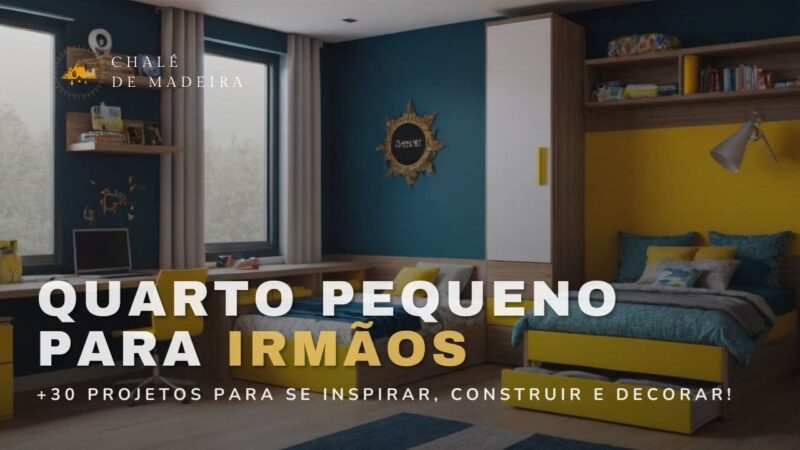Quarto pequeno para dois irmãos com guarda-roupa: 30 ideias!