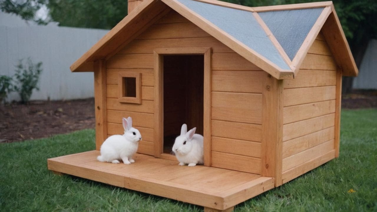 16. Casas de madeira para coelho proporcionam versatilidade de localização