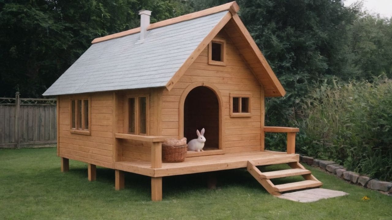 27. Casas de madeira para coelho proporcionam durabilidade