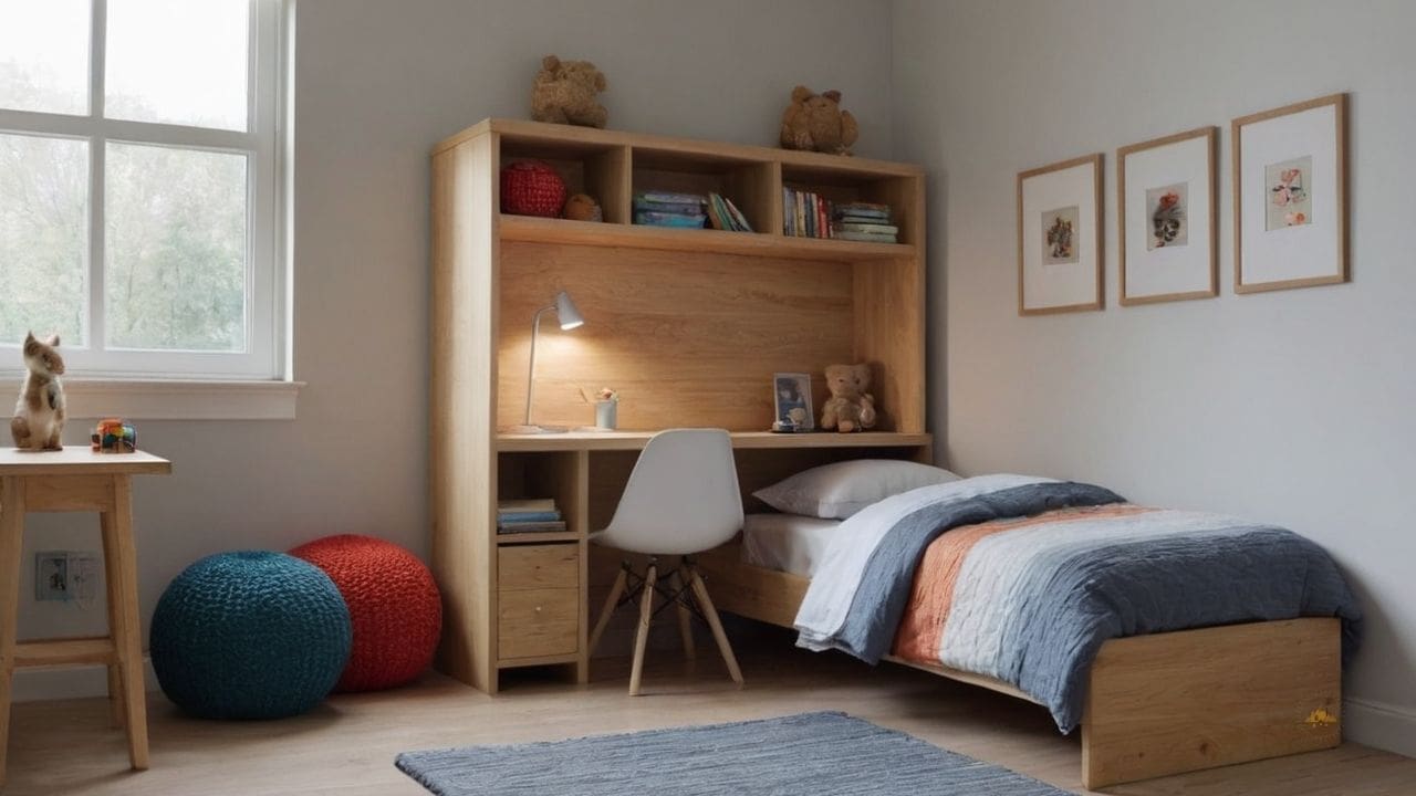 52. Ideias decoração de quarto infantil masculino simples e barato trazem espaço para estudo