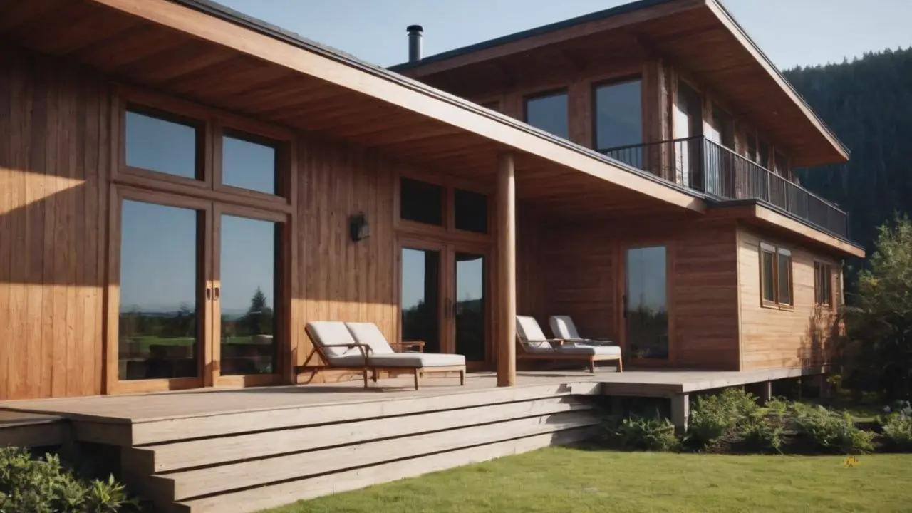 6. Casas de madeira com varanda proporcionam aproveitamento de luz natural