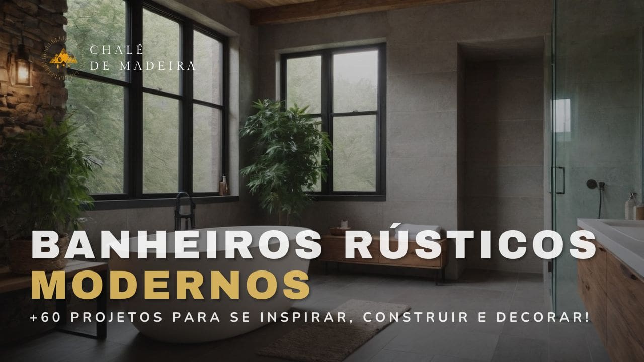 Banheiros rústicos modernos: 60 projetos para se inspirar!