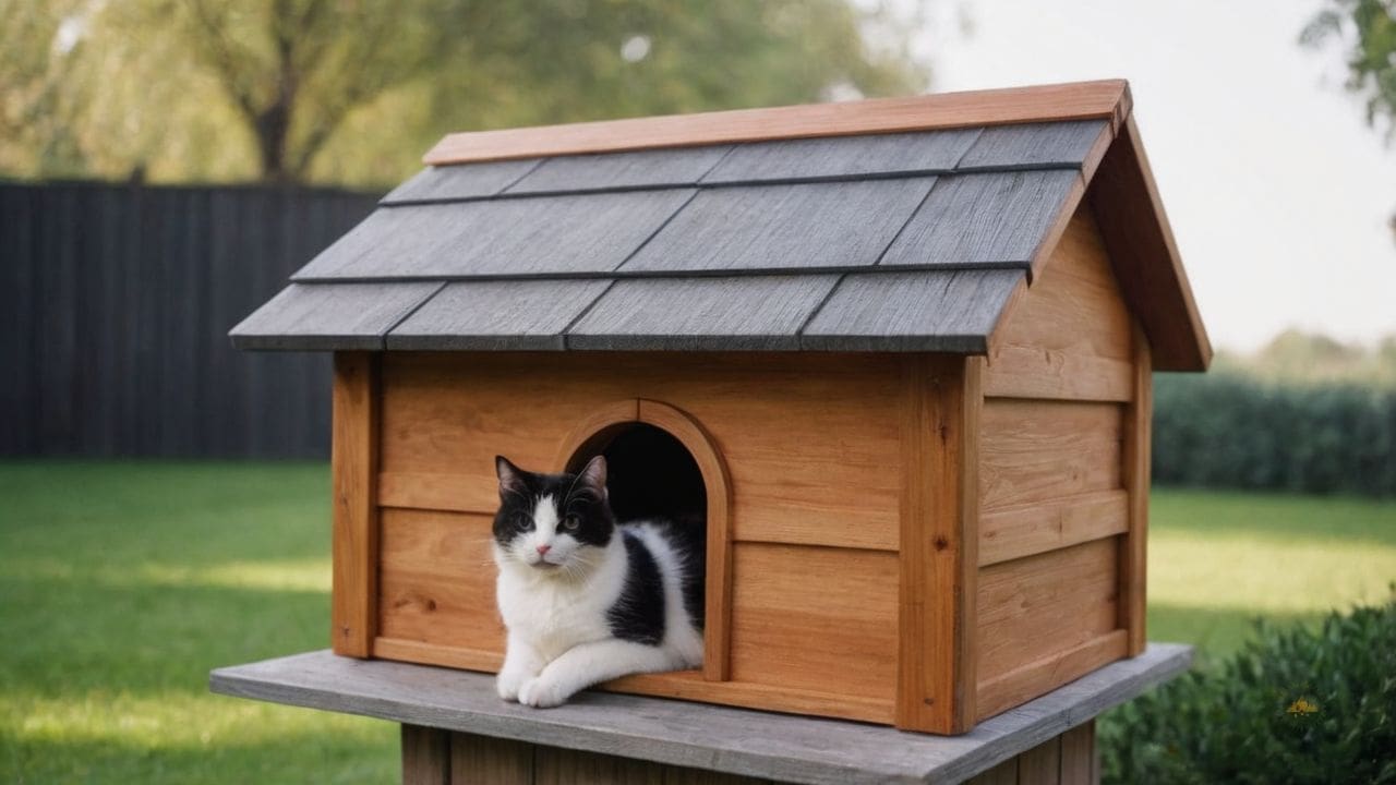 10. Casas de Madeira para gatos proporcionam textura agradável