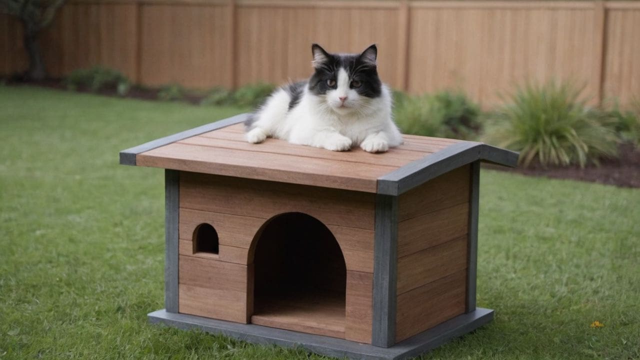 12. Casas de Madeira para gatos proporcionam conexão natural