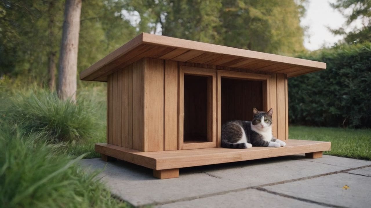 17. Casas de Madeira para gatos proporcionam medida sob medida