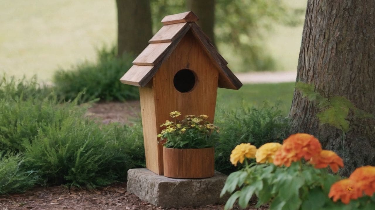 2. Casa de madeira para passarinho proporciona atração de aves diversas