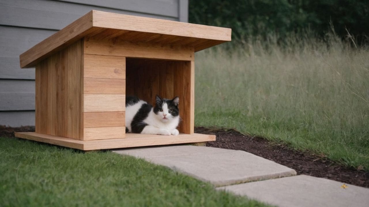 21. Casas de Madeira para gatos proporcionam expressão natural