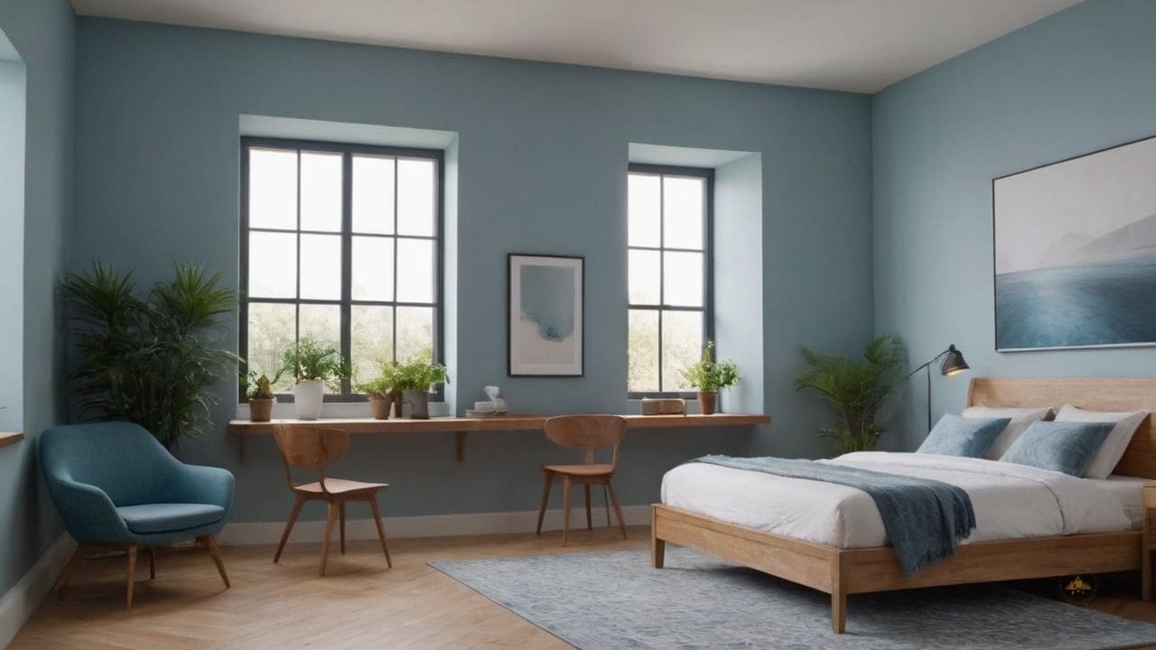 25. Um quarto azul claro proporciona sensação de bem-estar