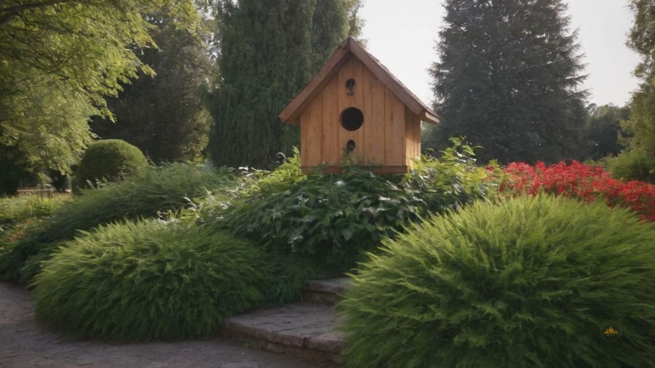 27. Casa de madeira para passarinho proporciona estímulo à nidificação