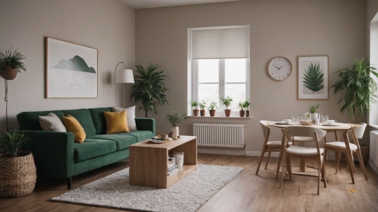 43. Apartamentos decorados pequenos proporcionam fácil de limpar em profundidade