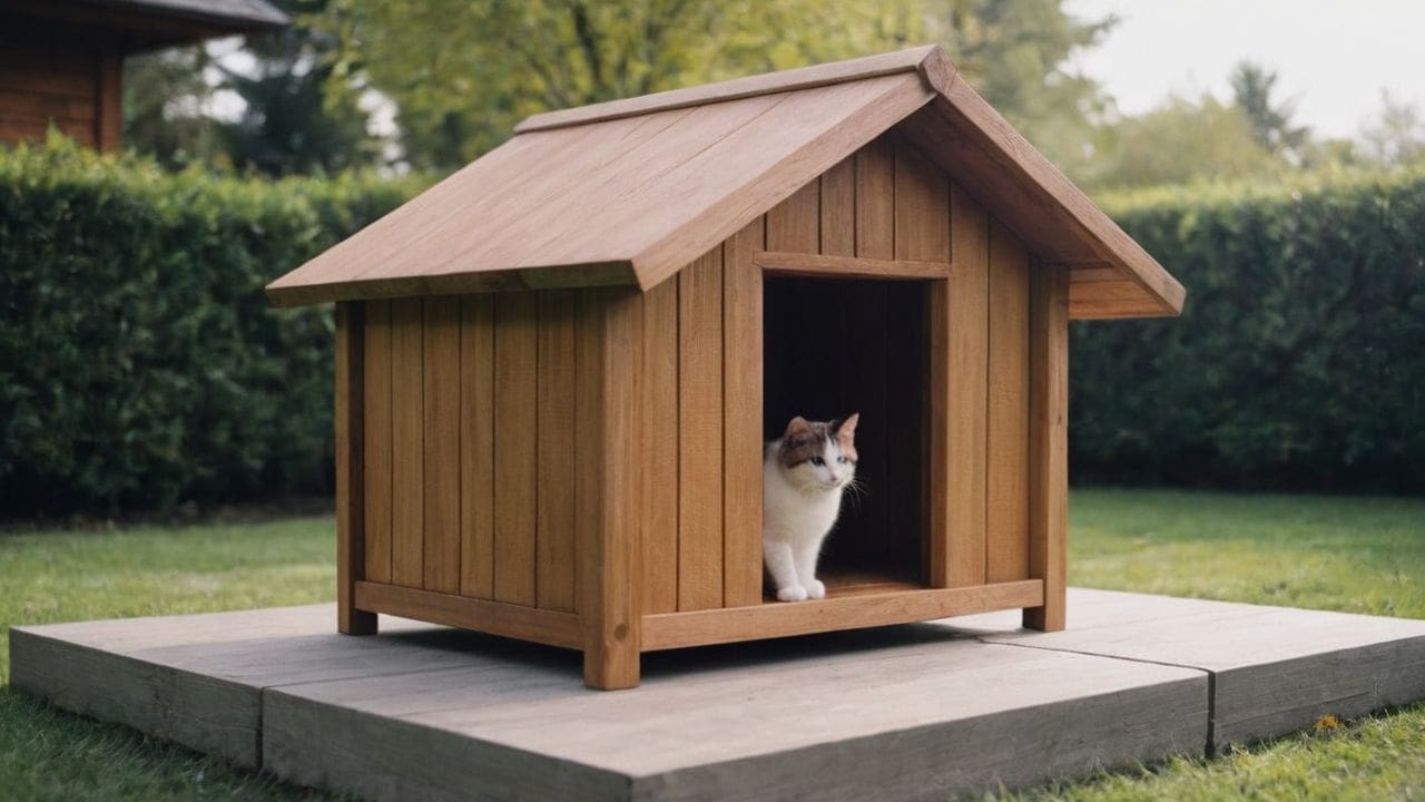 7. Casas de Madeira para gatos proporcionam durabilidade