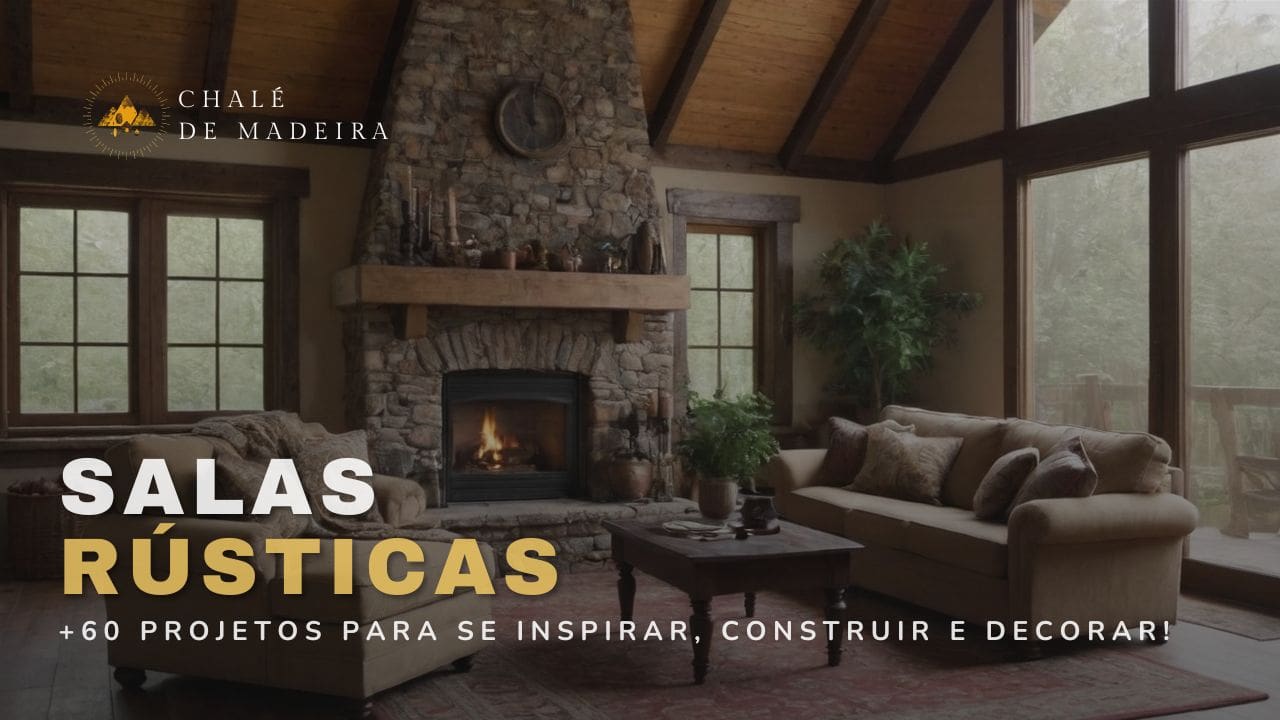 Sala Rústica: 60 projetos para construir e decorar