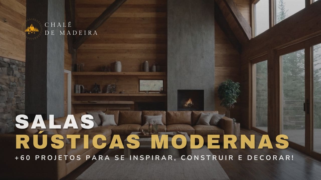 Sala Rústica Moderna: 60 projetos para construir e decorar!