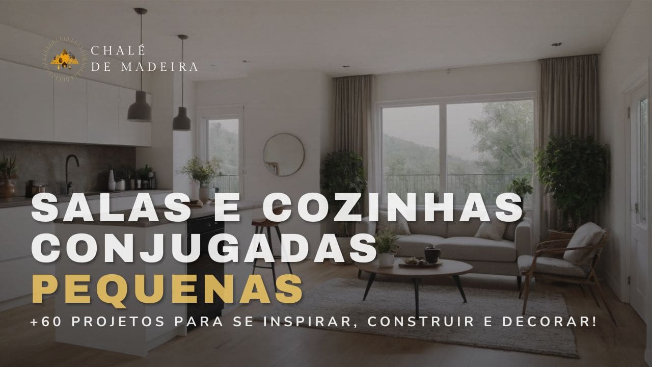 Sala e cozinha conjugada pequena: 60 projetos para decorar!