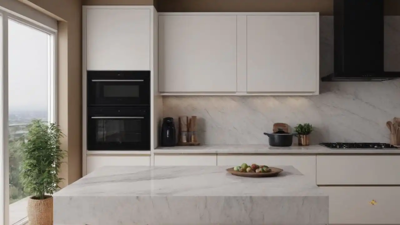 12. O mármore branco proporciona neutro