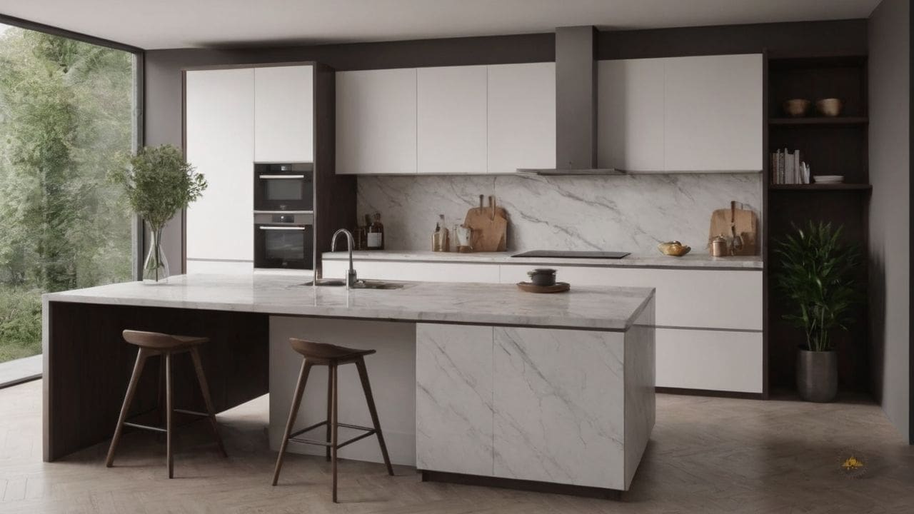 20. O mármore branco proporciona durabilidade