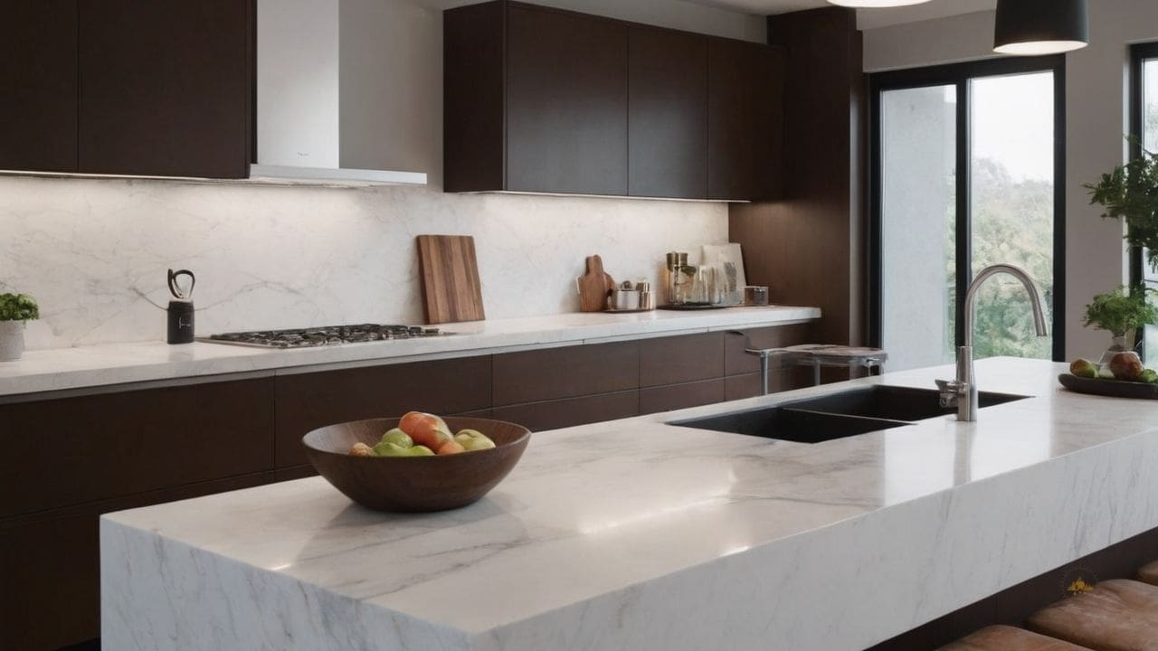 22. O mármore branco proporciona combinação