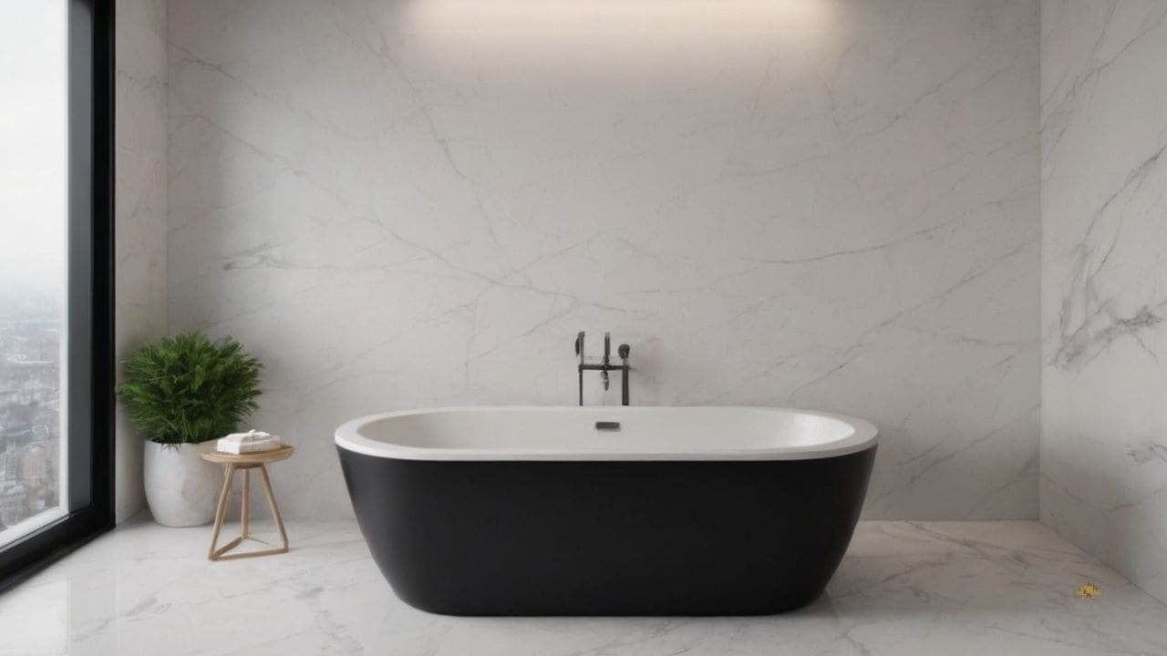 23. O mármore branco proporciona nichos