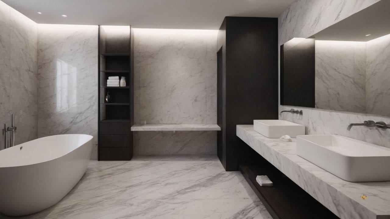 29. O mármore branco proporciona valorização