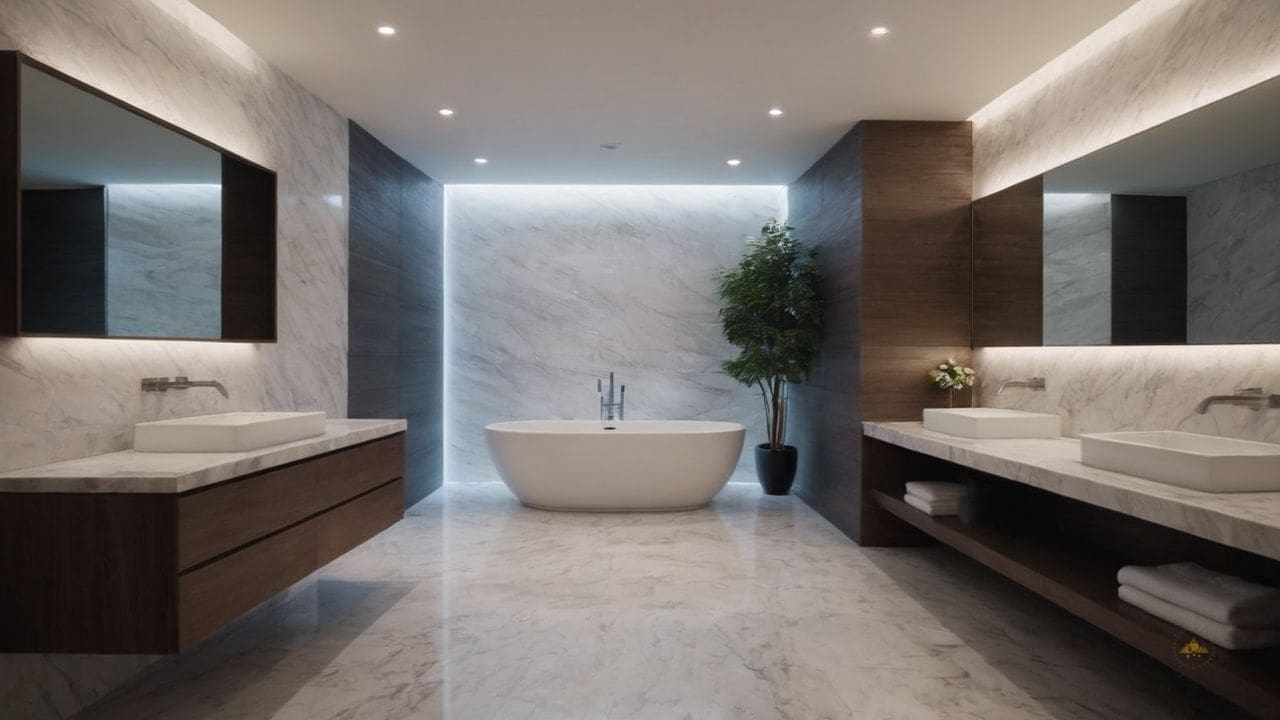 3. O mármore branco proporciona profissional