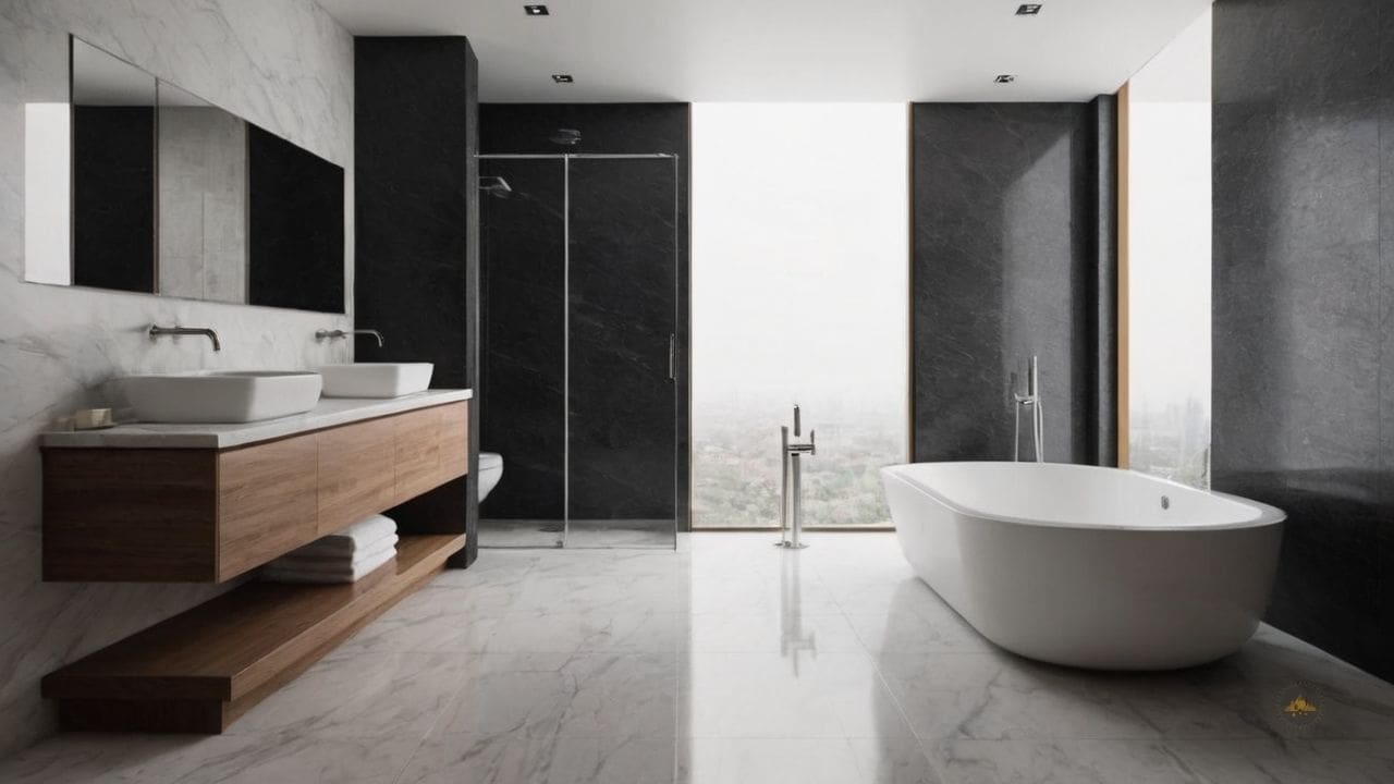 31. O mármore branco proporciona popular