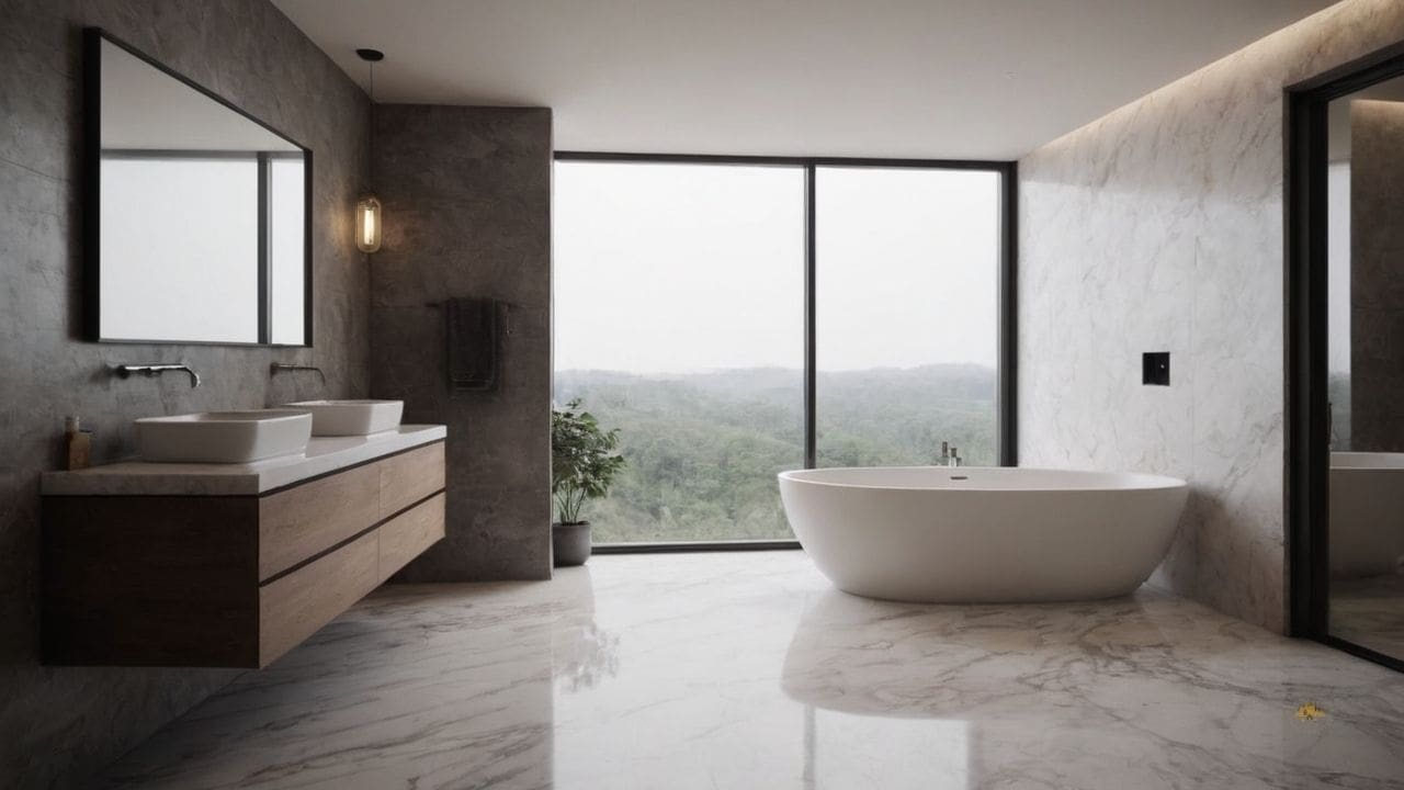 33. O mármore branco proporciona sustentável