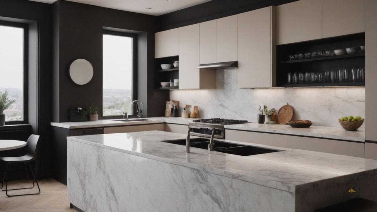 36. O mármore branco proporciona autenticidade