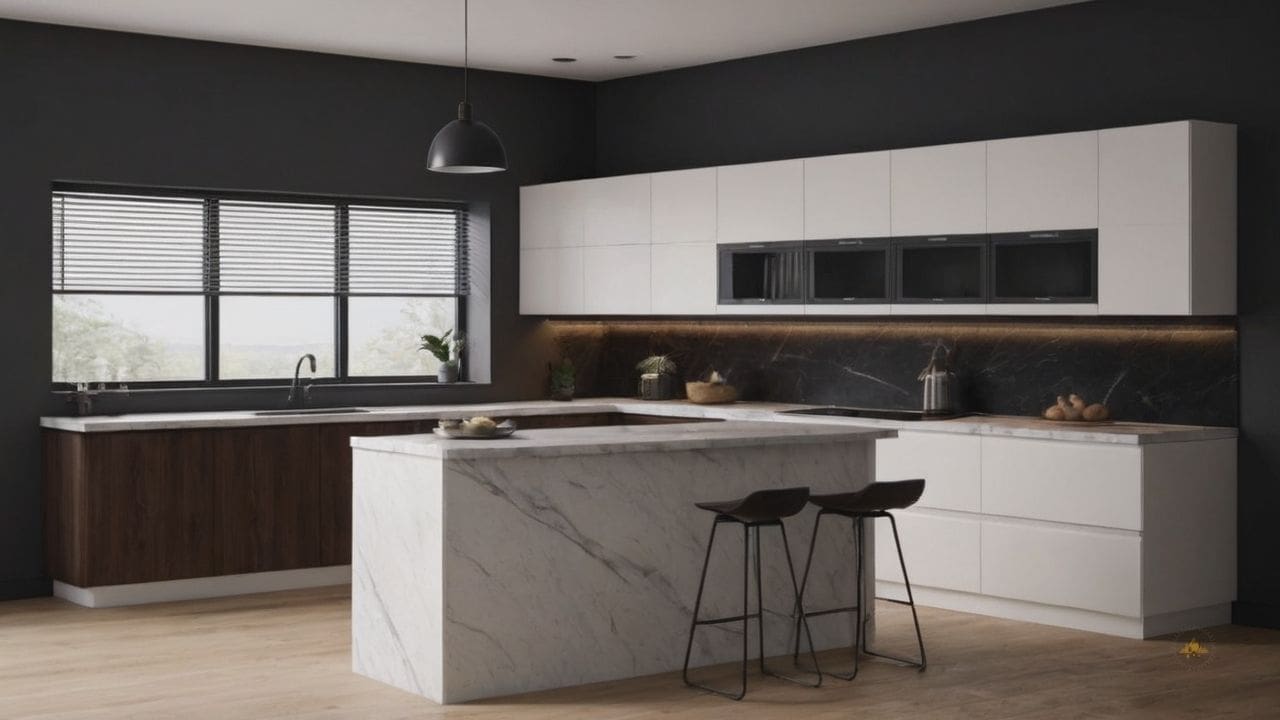 46. O mármore branco proporciona formatos