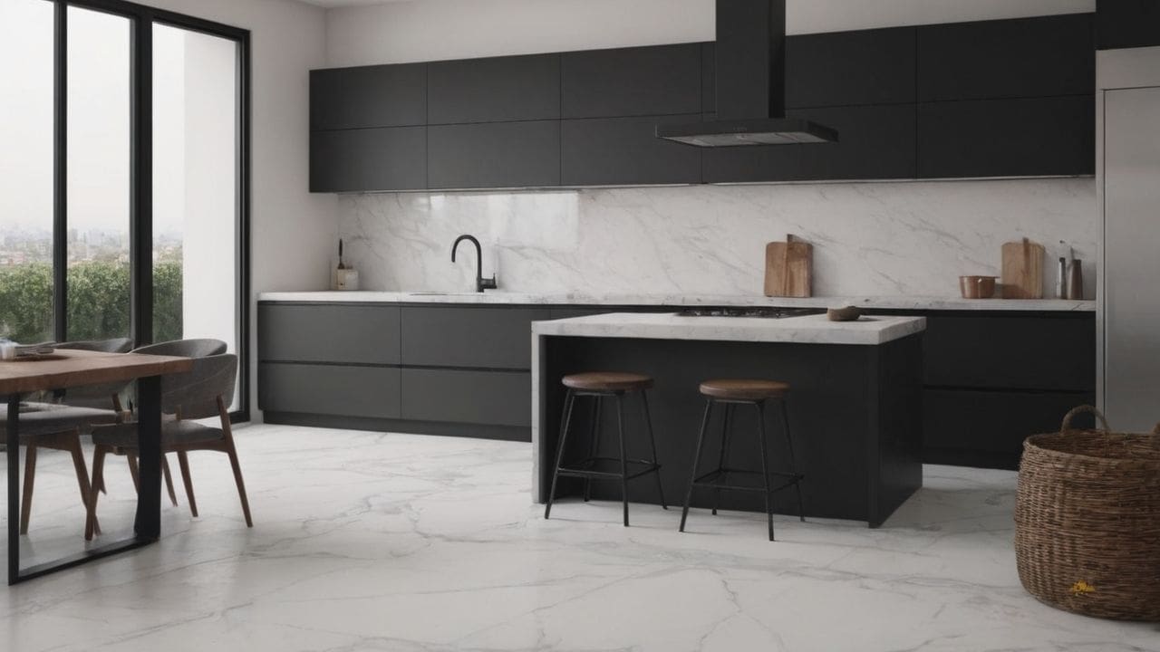 48. O mármore branco proporciona clima