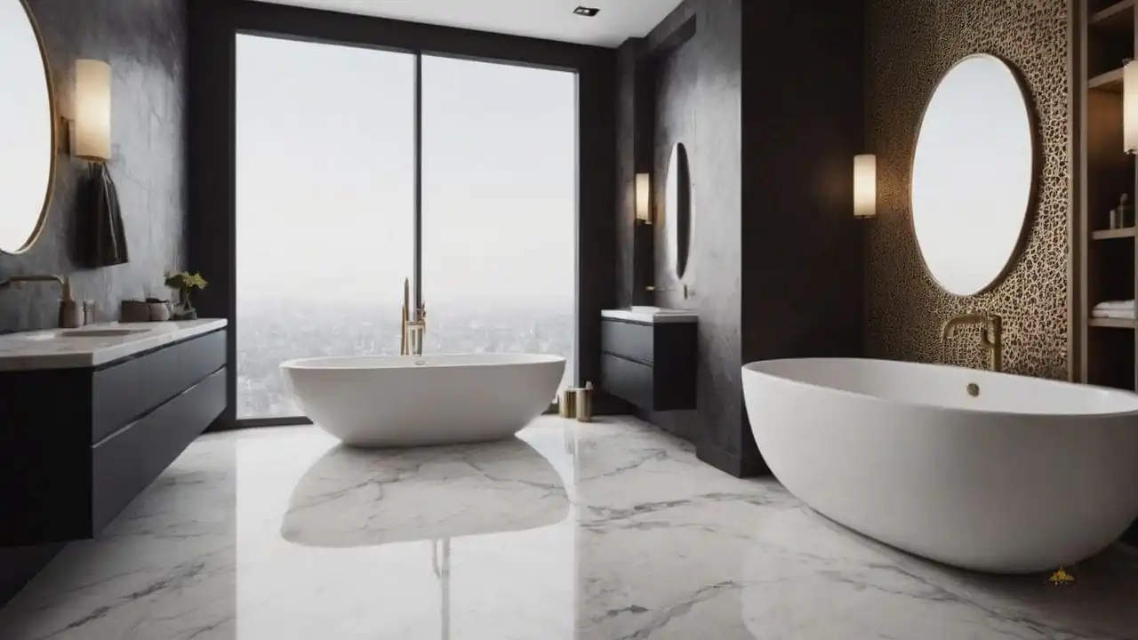 5. O mármore branco proporciona umidade