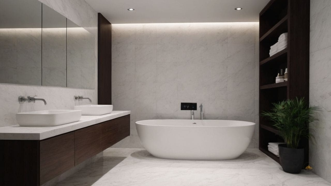 51. O mármore branco proporciona personalização